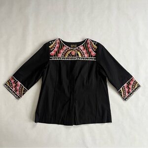 Bob Mackie Wearable Art Embroidered Tunic Jacket Women’s Size M